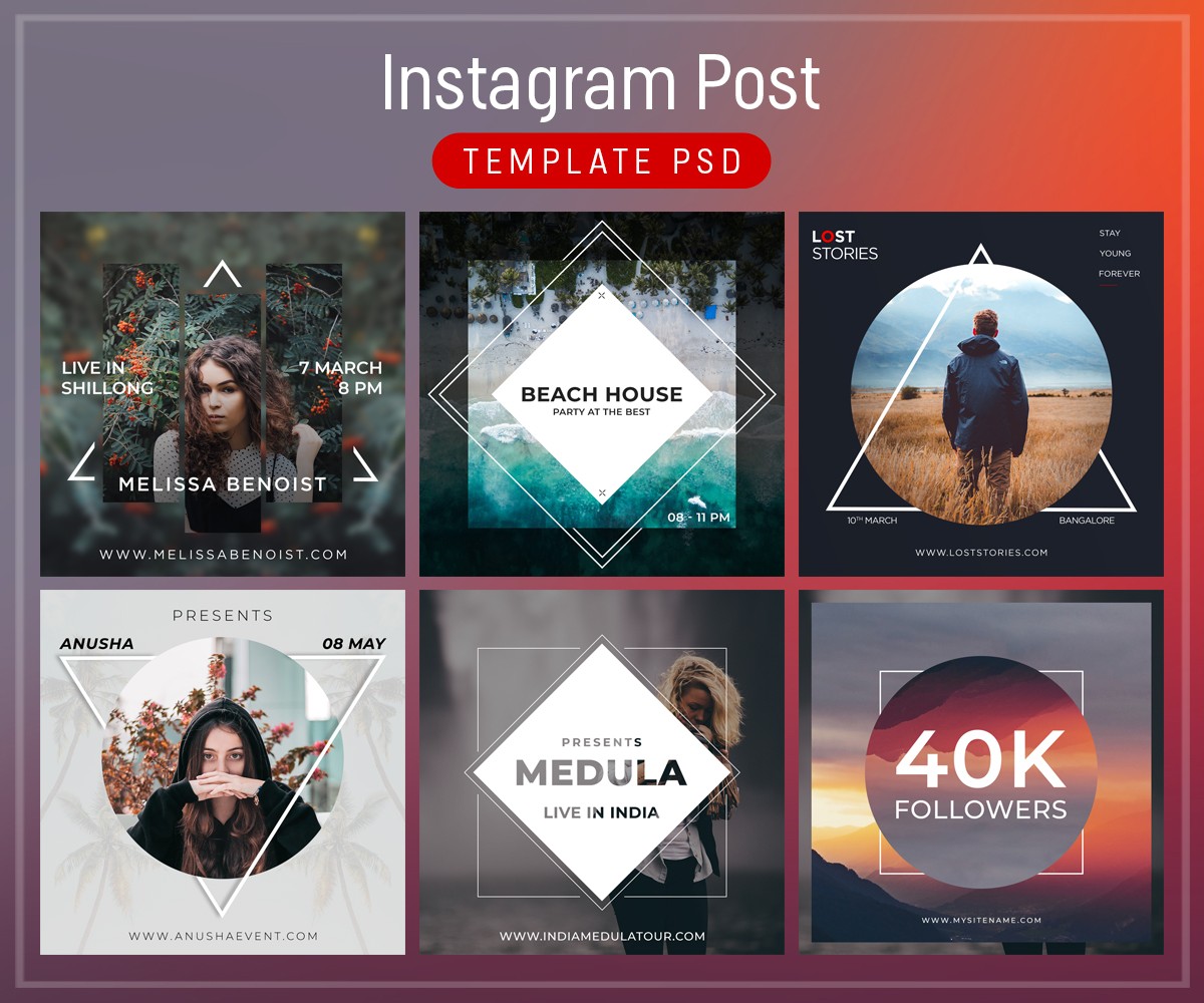 Detail Instagram Photo Template Psd Nomer 2