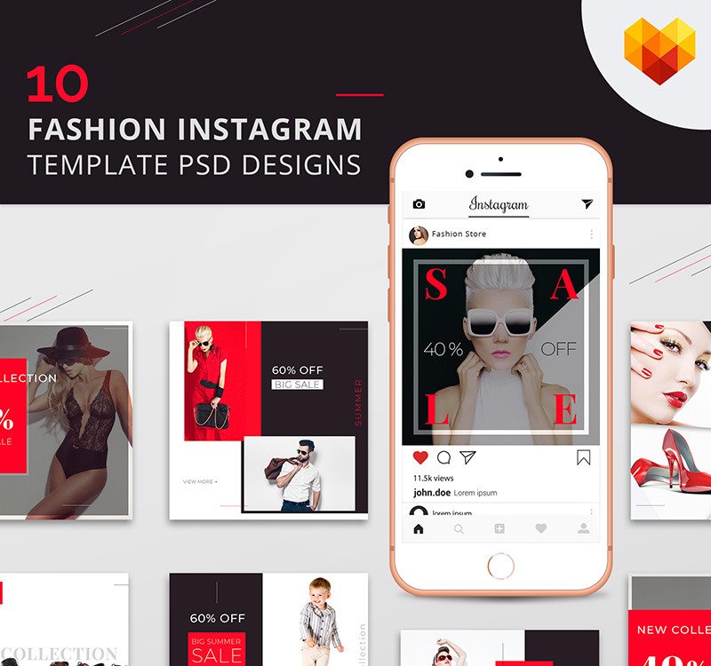 Detail Instagram Photo Template Psd Nomer 10