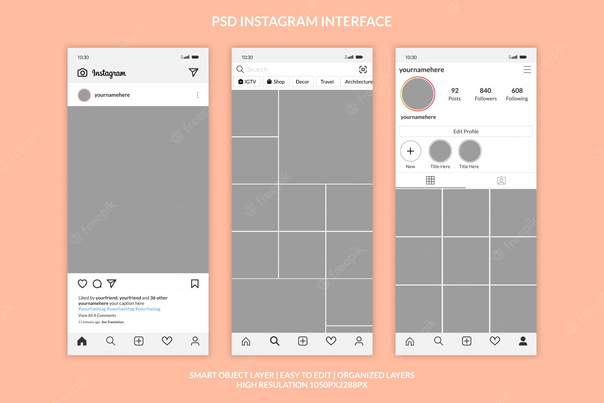 Detail Instagram Photo Template Psd Nomer 9