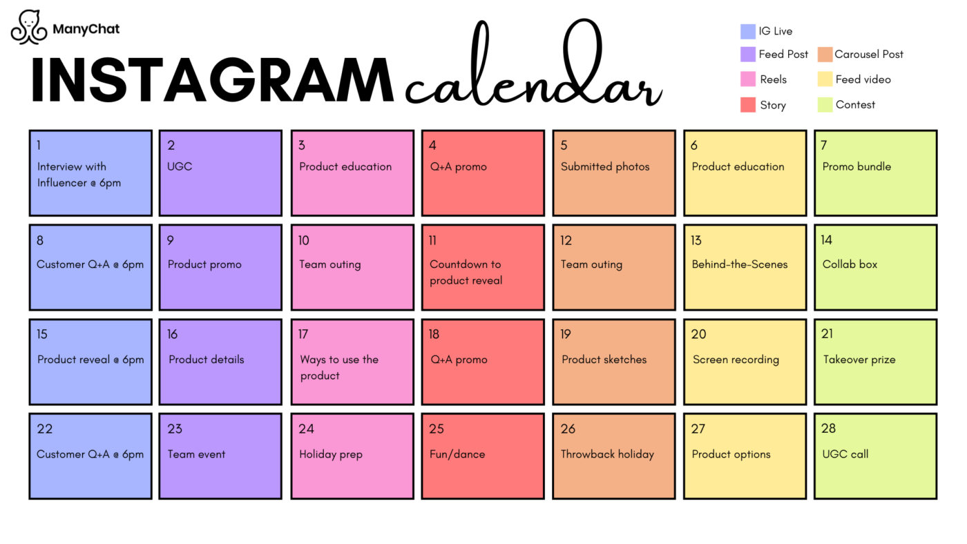 Detail Instagram Post Planner Template Nomer 15