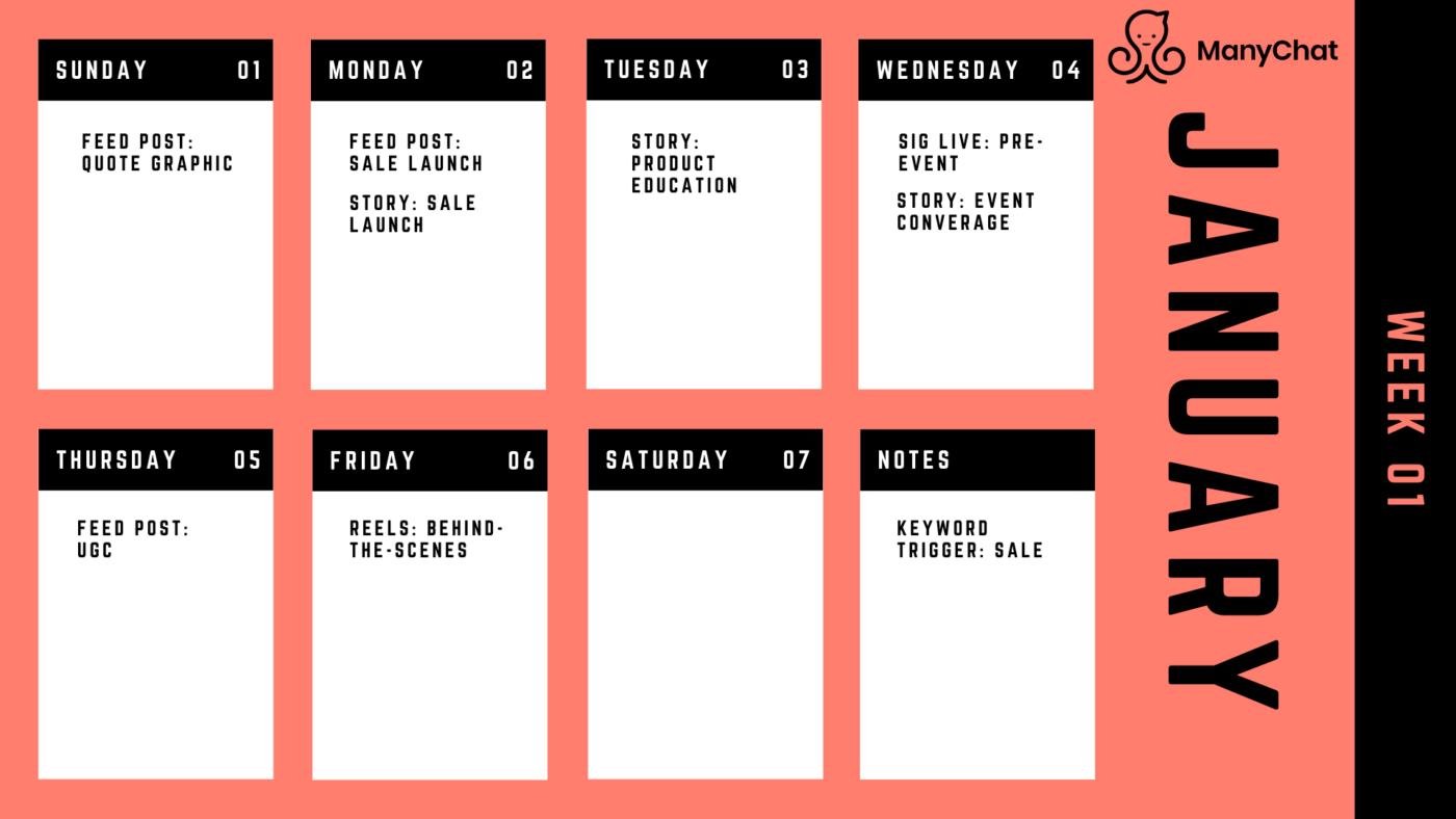 Detail Instagram Post Planner Template Nomer 34