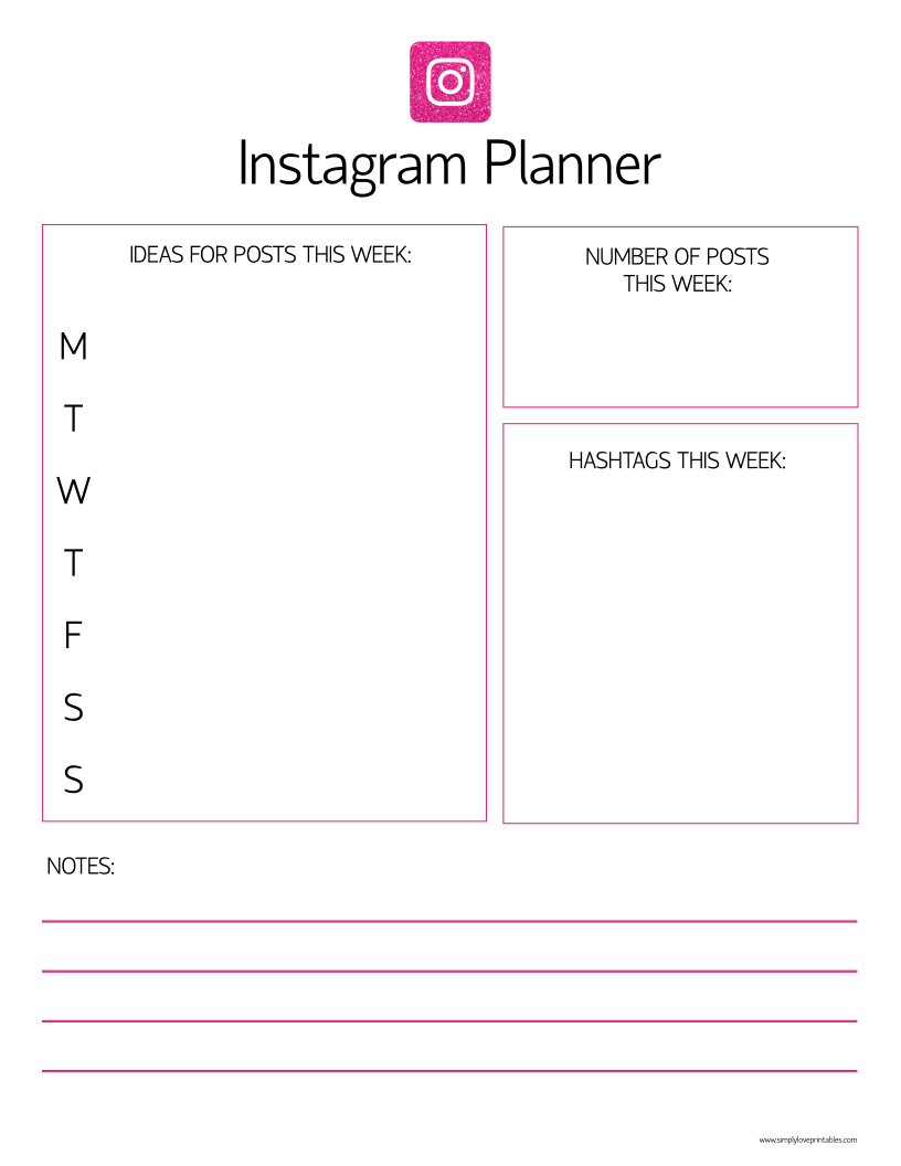 Detail Instagram Post Planner Template Nomer 5