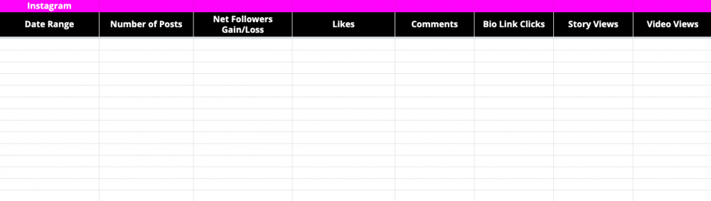 Detail Instagram Post Planner Template Nomer 47