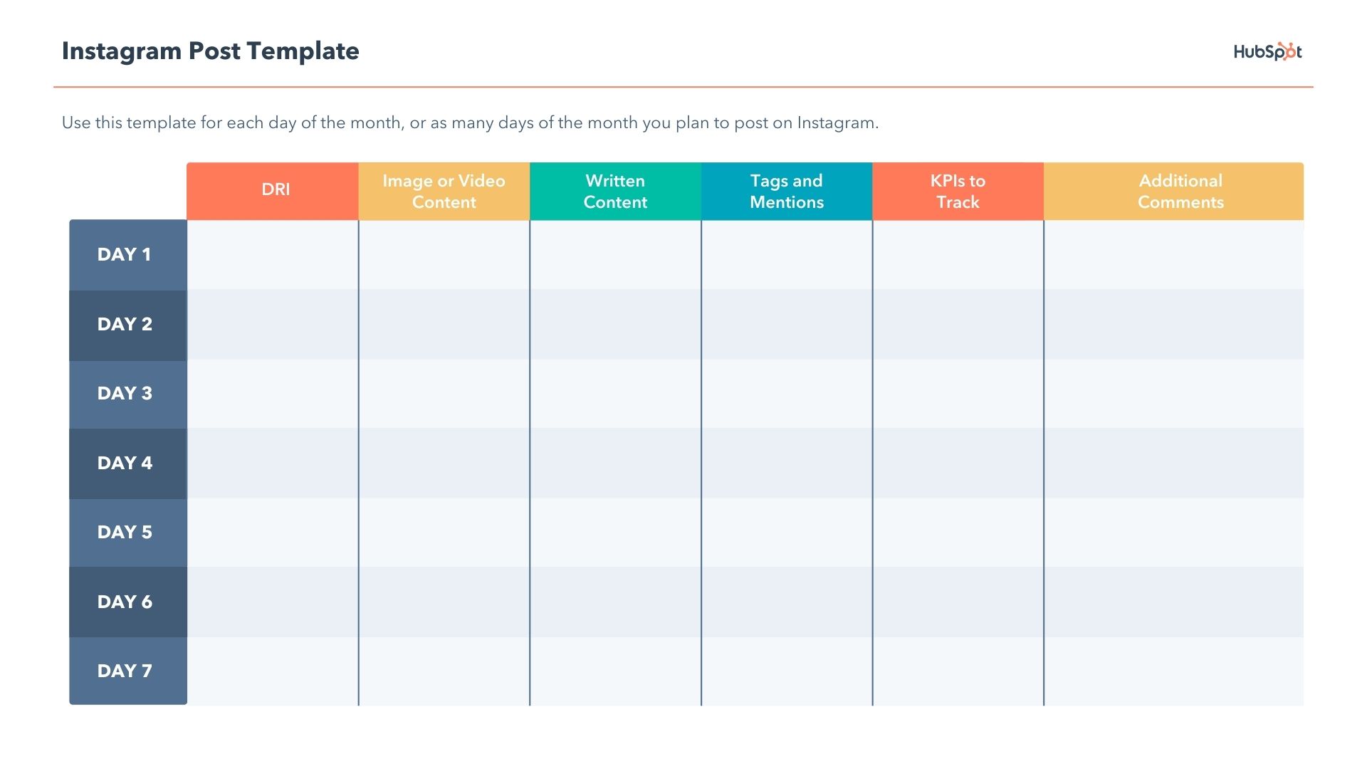 Detail Instagram Post Planner Template Nomer 9