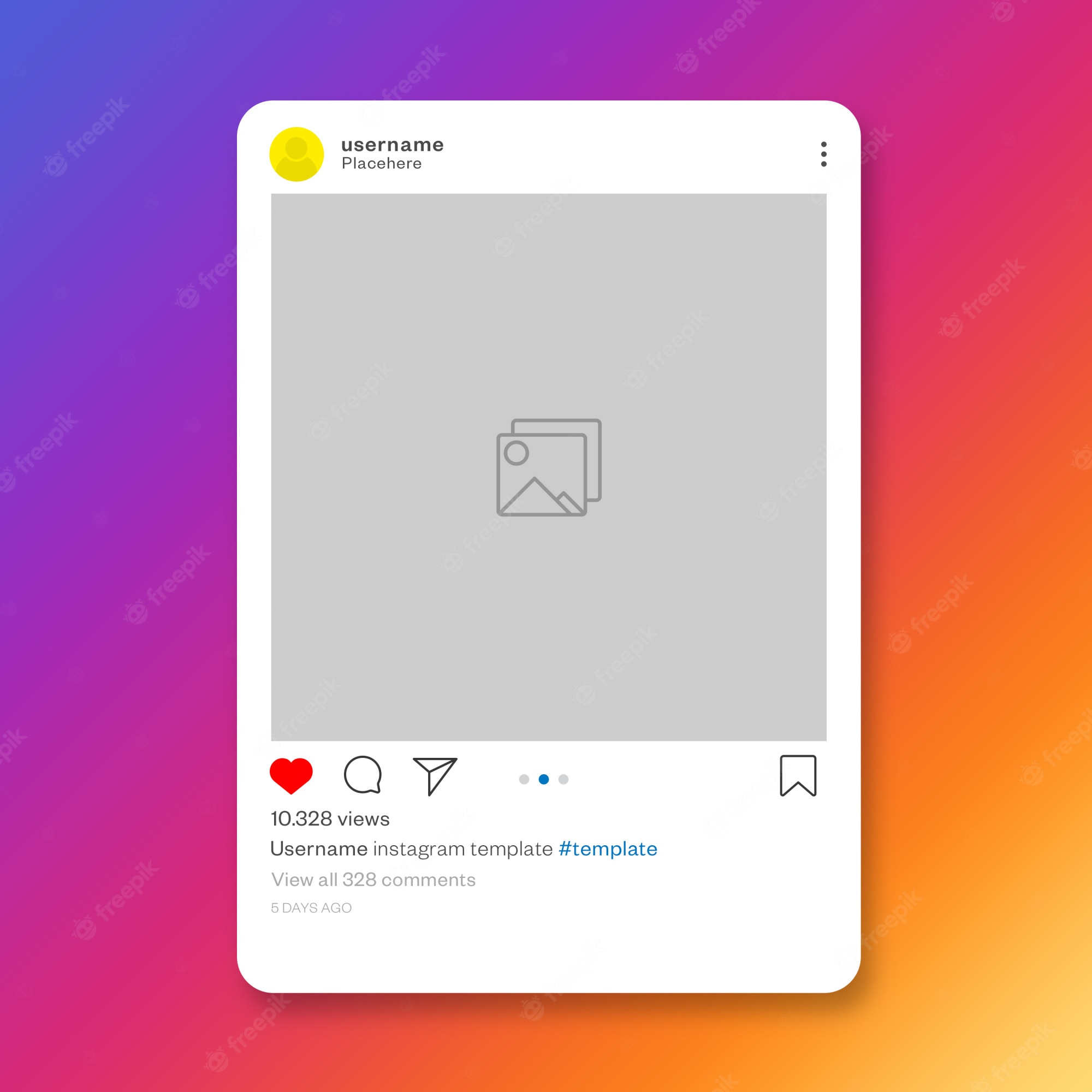 Detail Instagram Post Template Download Nomer 2