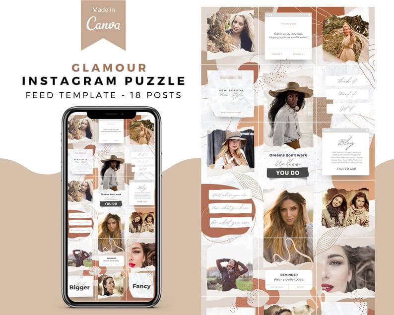 Detail Instagram Puzzle Feed Template Nomer 20