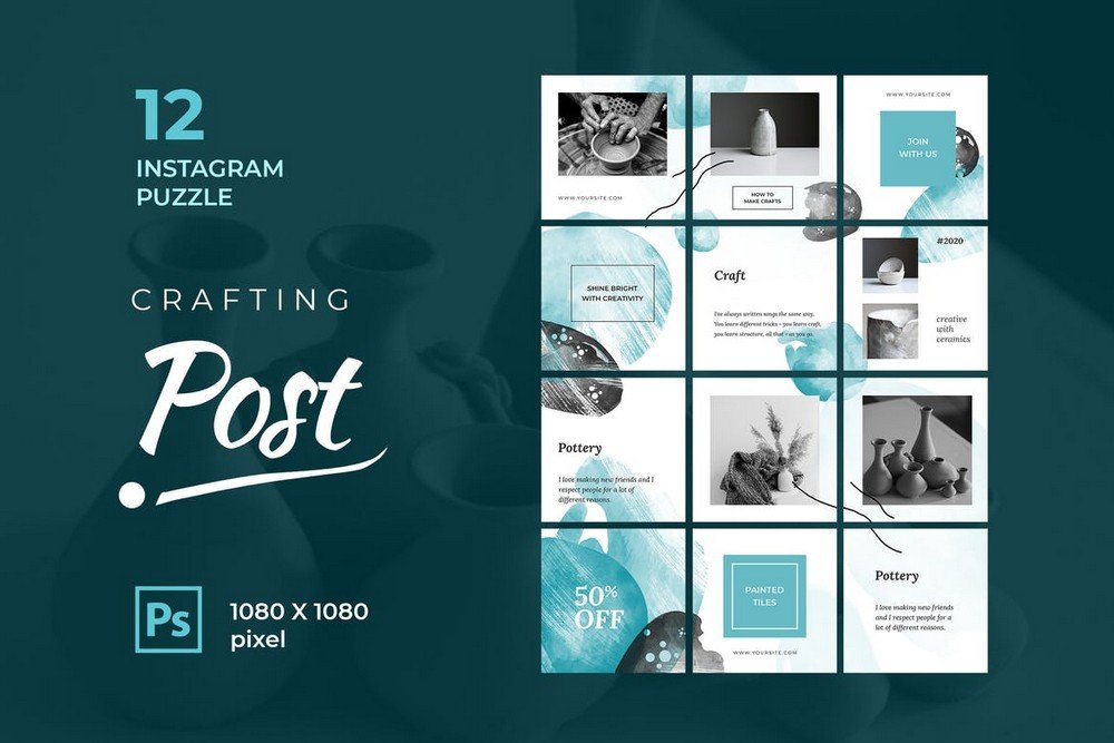 Detail Instagram Puzzle Feed Template Nomer 21