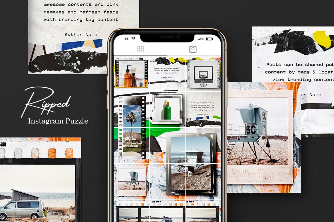 Detail Instagram Puzzle Feed Template Nomer 47