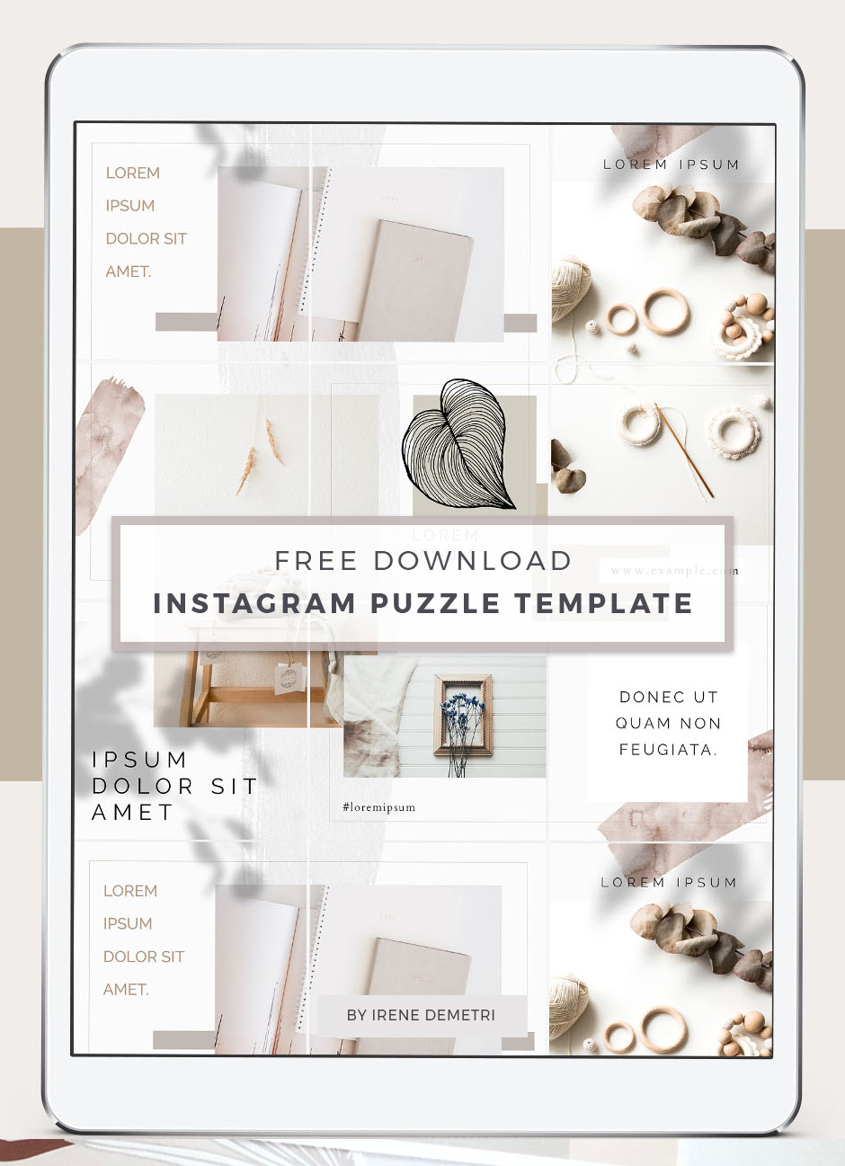 Instagram Puzzle Feed Template Download - KibrisPDR