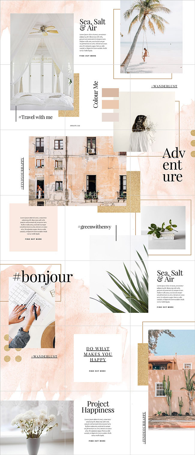 Detail Instagram Puzzle Feed Template Download Nomer 13
