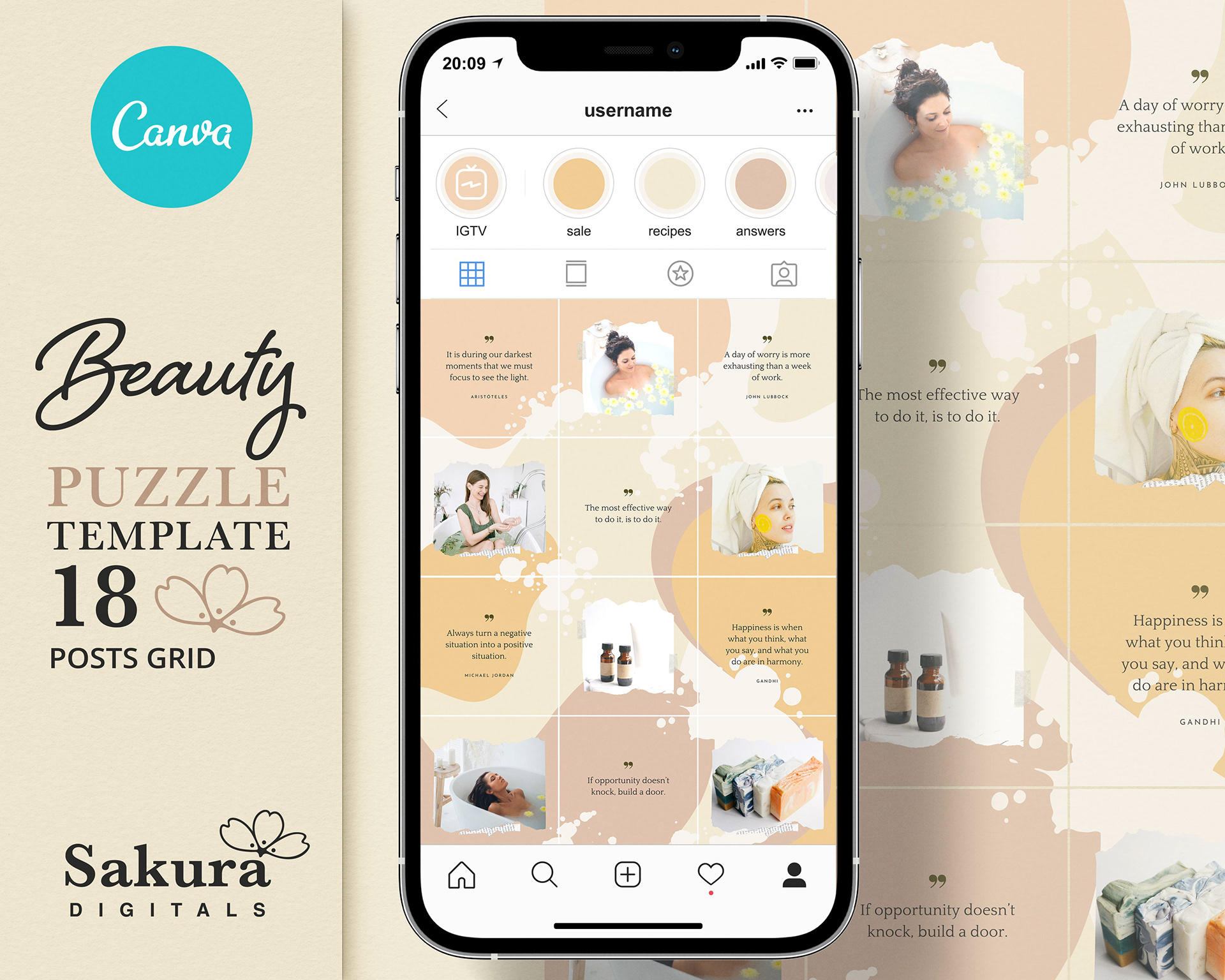 Detail Instagram Puzzle Feed Template Download Nomer 17