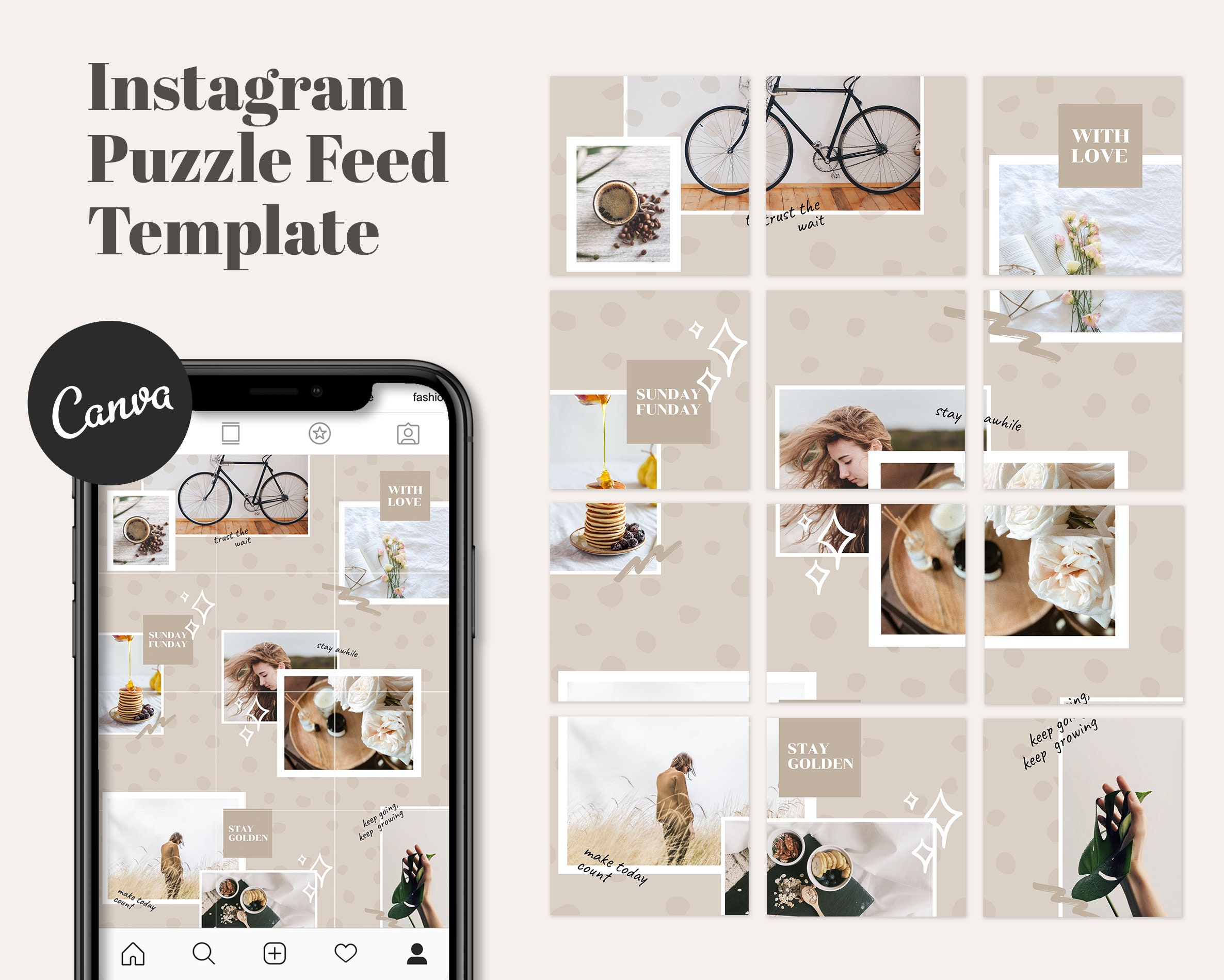 Detail Instagram Puzzle Feed Template Download Nomer 20