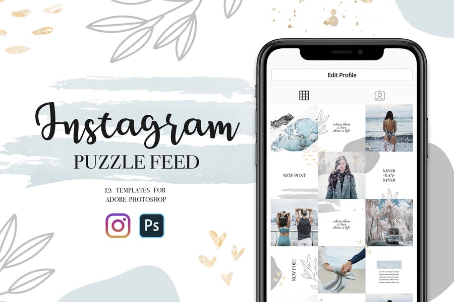 Detail Instagram Puzzle Feed Template Download Nomer 21