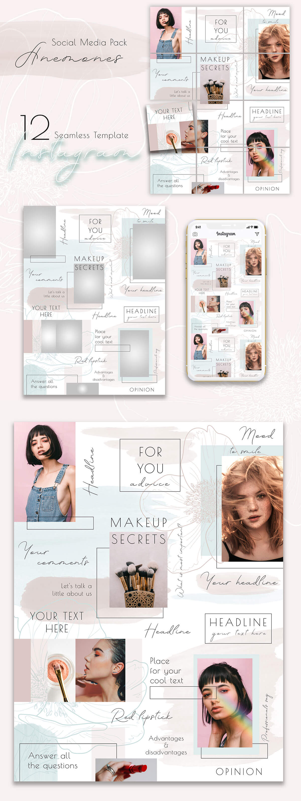 Detail Instagram Puzzle Feed Template Download Nomer 27