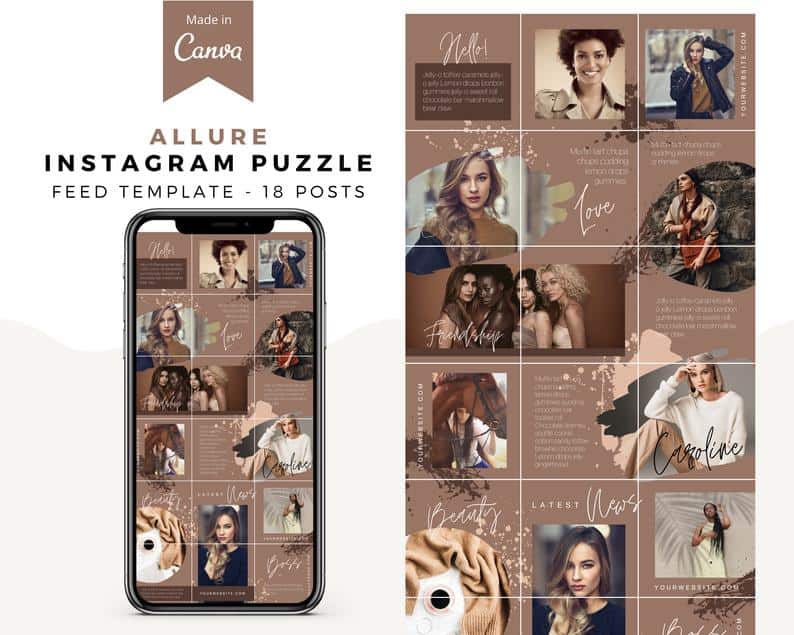 Detail Instagram Puzzle Feed Template Download Nomer 29