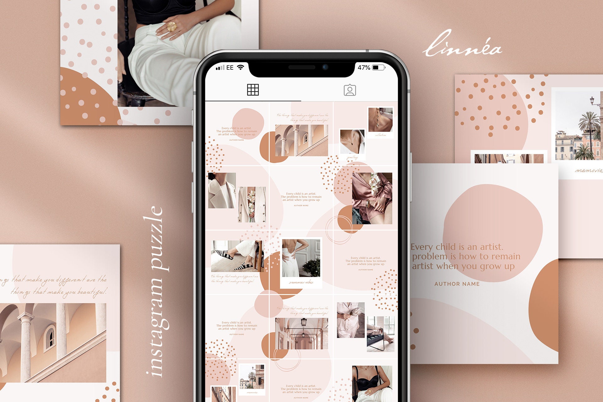 Detail Instagram Puzzle Feed Template Download Nomer 34
