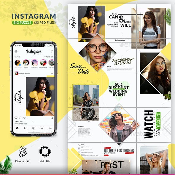 Detail Instagram Puzzle Feed Template Download Nomer 40