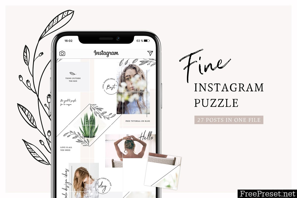 Detail Instagram Puzzle Template Nomer 29