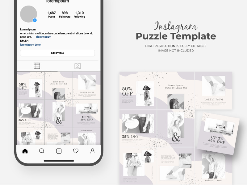 Detail Instagram Puzzle Template Nomer 45