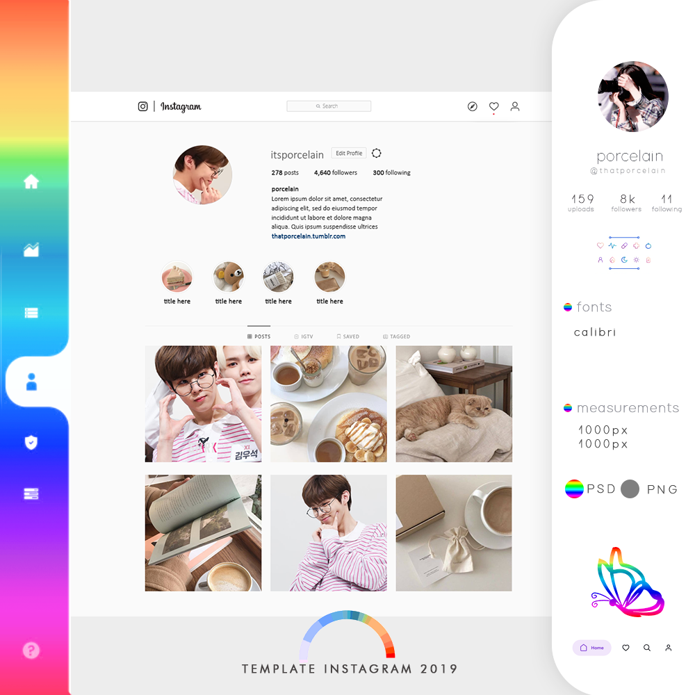 Detail Instagram Template Psd 2019 Nomer 5