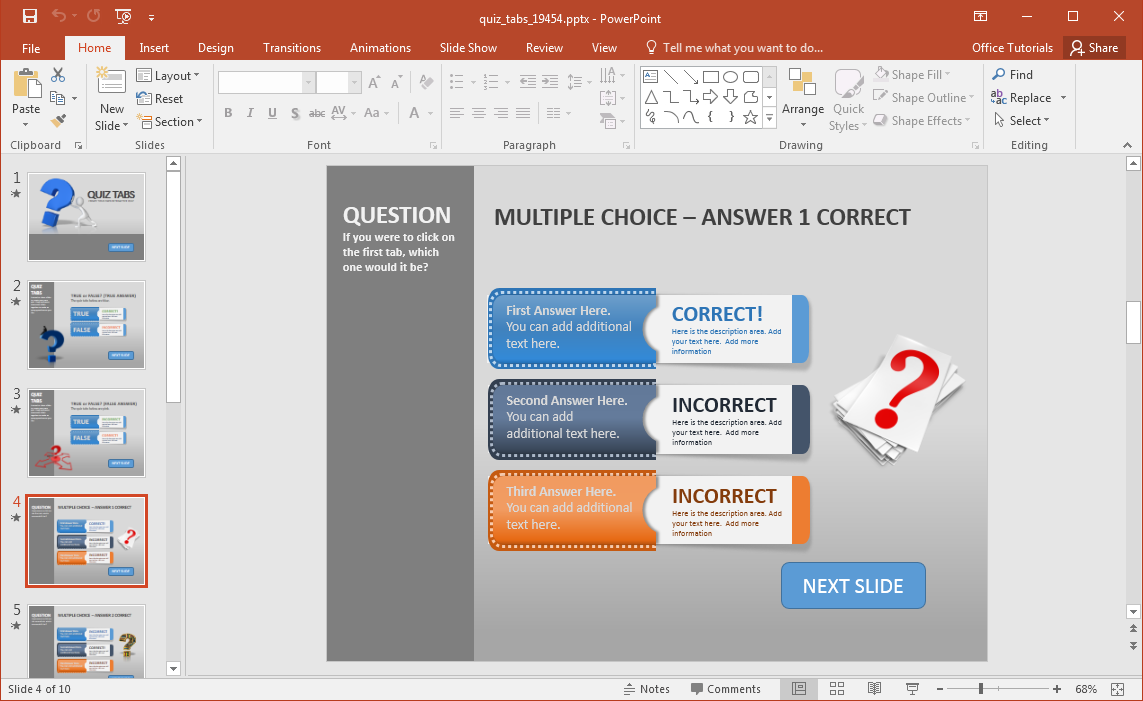 Detail Interactive Quiz Ppt Template Nomer 9