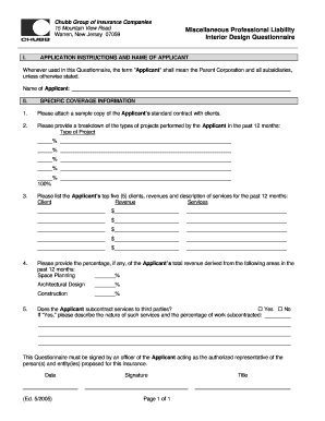 Detail Interior Design Questionnaire Template Nomer 12