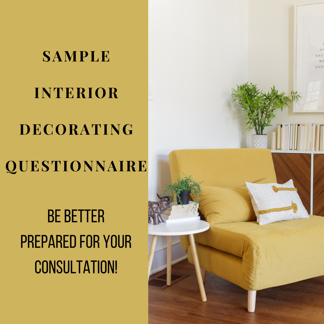 Detail Interior Design Questionnaire Template Nomer 49