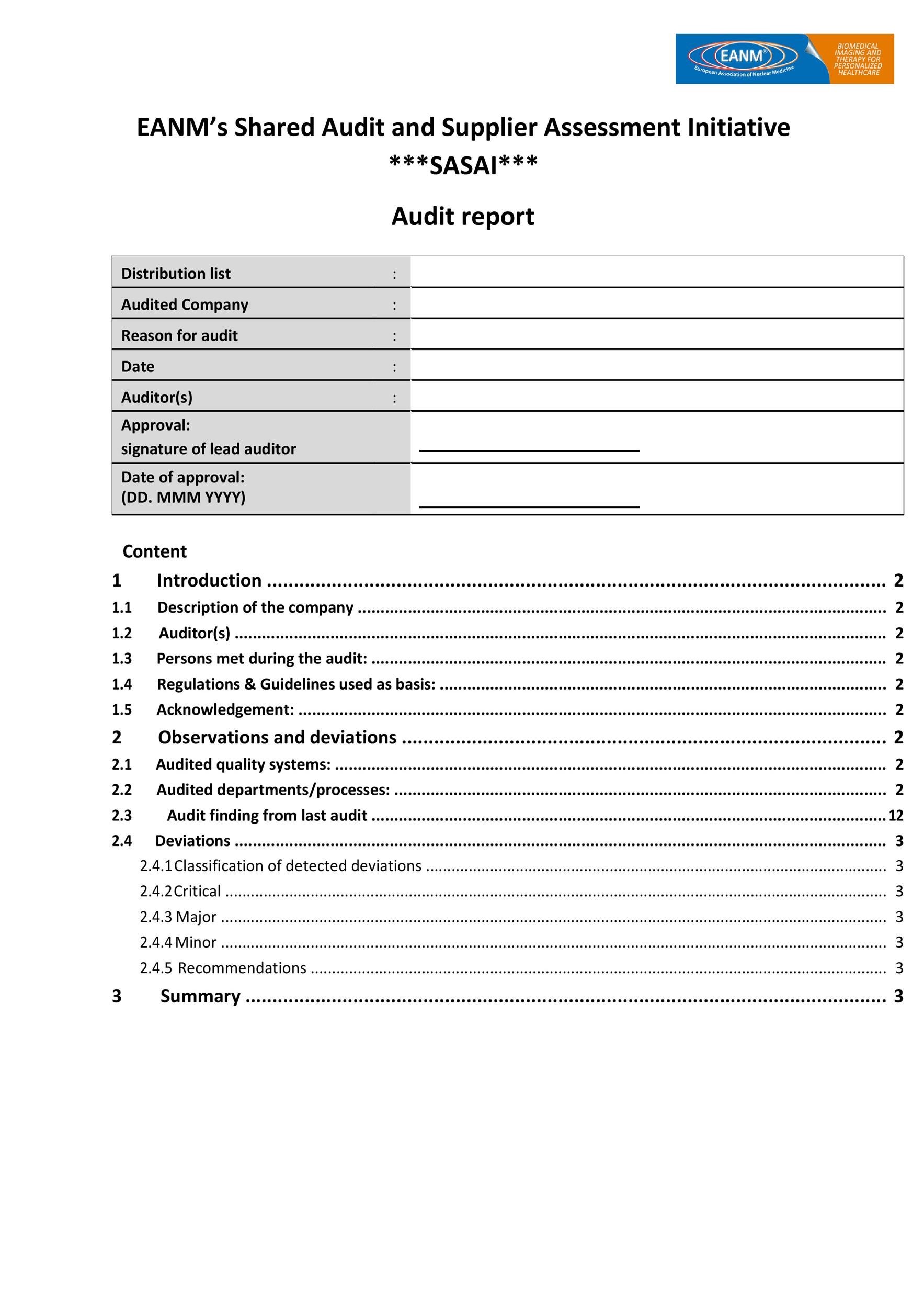 Detail Internal Audit Report Template Nomer 23