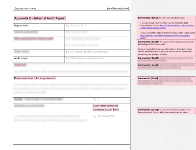 Detail Internal Audit Report Template Nomer 39