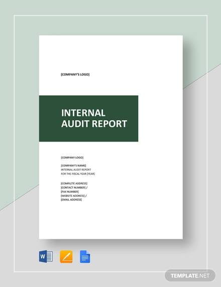 Detail Internal Audit Report Template Nomer 48