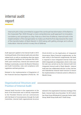 Detail Internal Audit Report Template Nomer 51