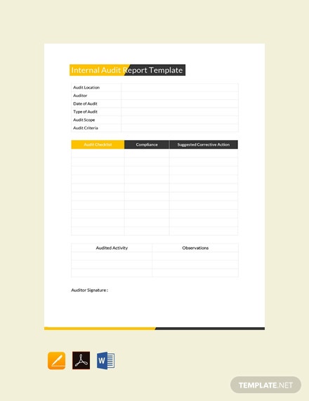 Detail Internal Audit Report Template Nomer 52