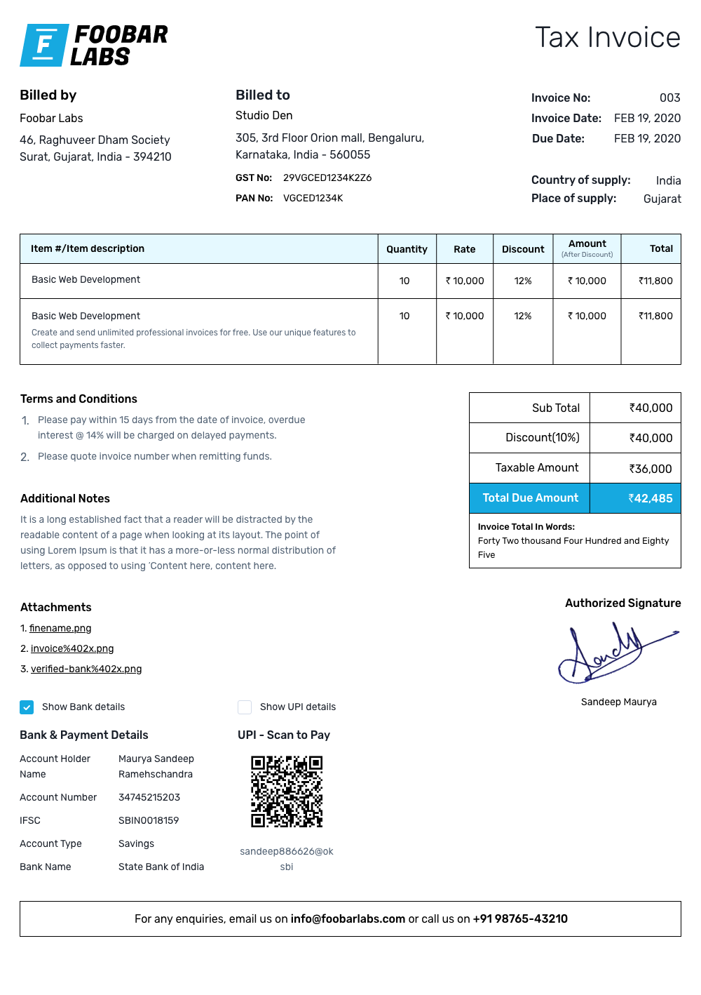 Detail Internet Bill Invoice Template Nomer 15