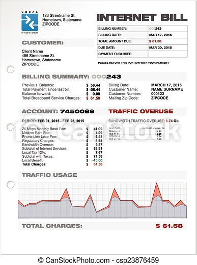 Detail Internet Bill Invoice Template Nomer 20