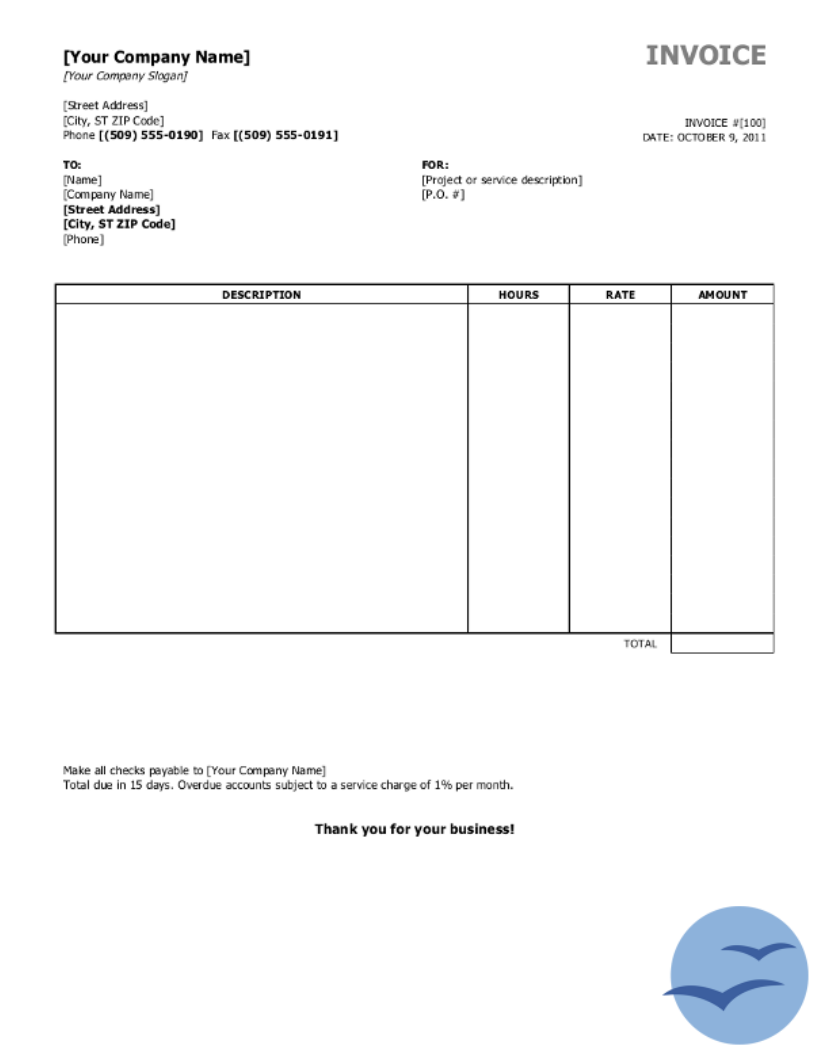 Detail Internet Bill Invoice Template Nomer 24