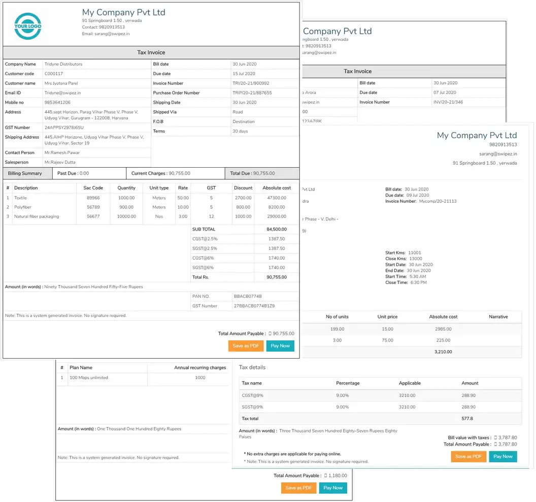 Detail Internet Bill Invoice Template Nomer 35