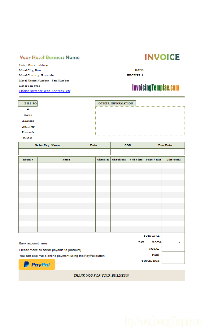 Detail Internet Bill Invoice Template Nomer 5