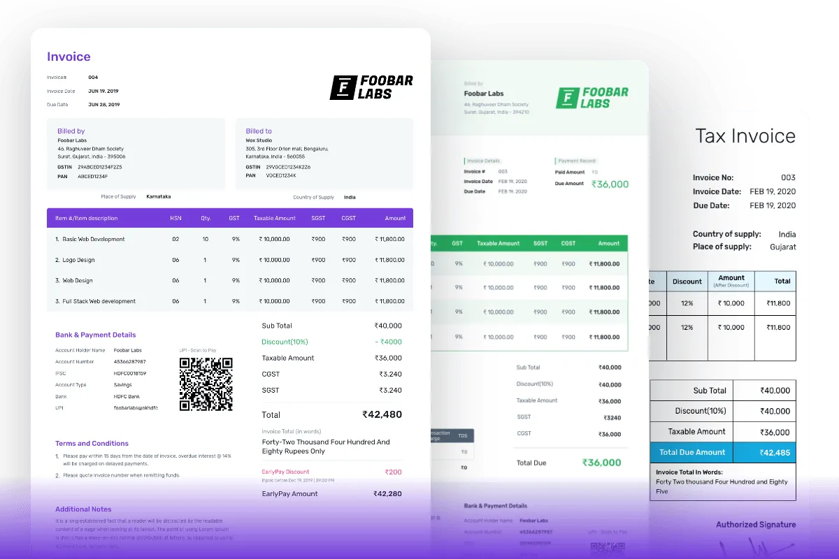 Detail Internet Bill Invoice Template Nomer 45