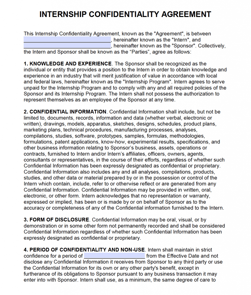 Detail Internship Contract Template Nomer 17