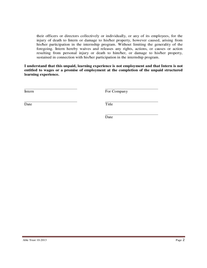 Detail Internship Contract Template Nomer 31