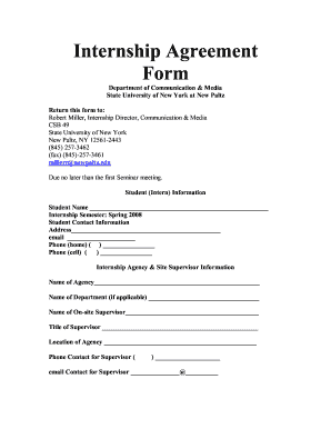 Detail Internship Contract Template Nomer 33
