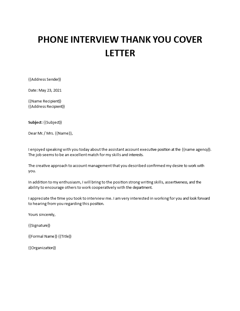 Detail Interview Thank You Note Template Nomer 37