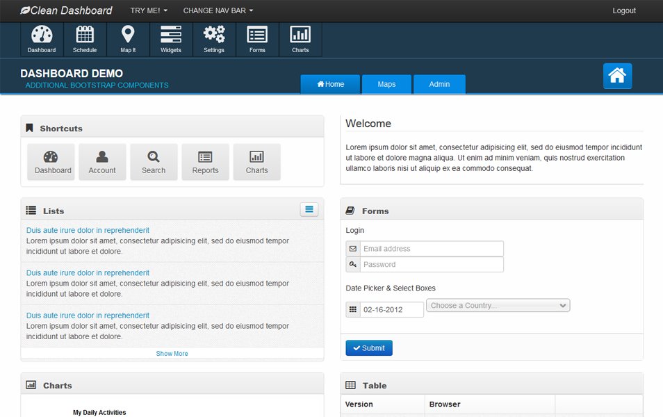 Detail Intranet Template Bootstrap Nomer 17