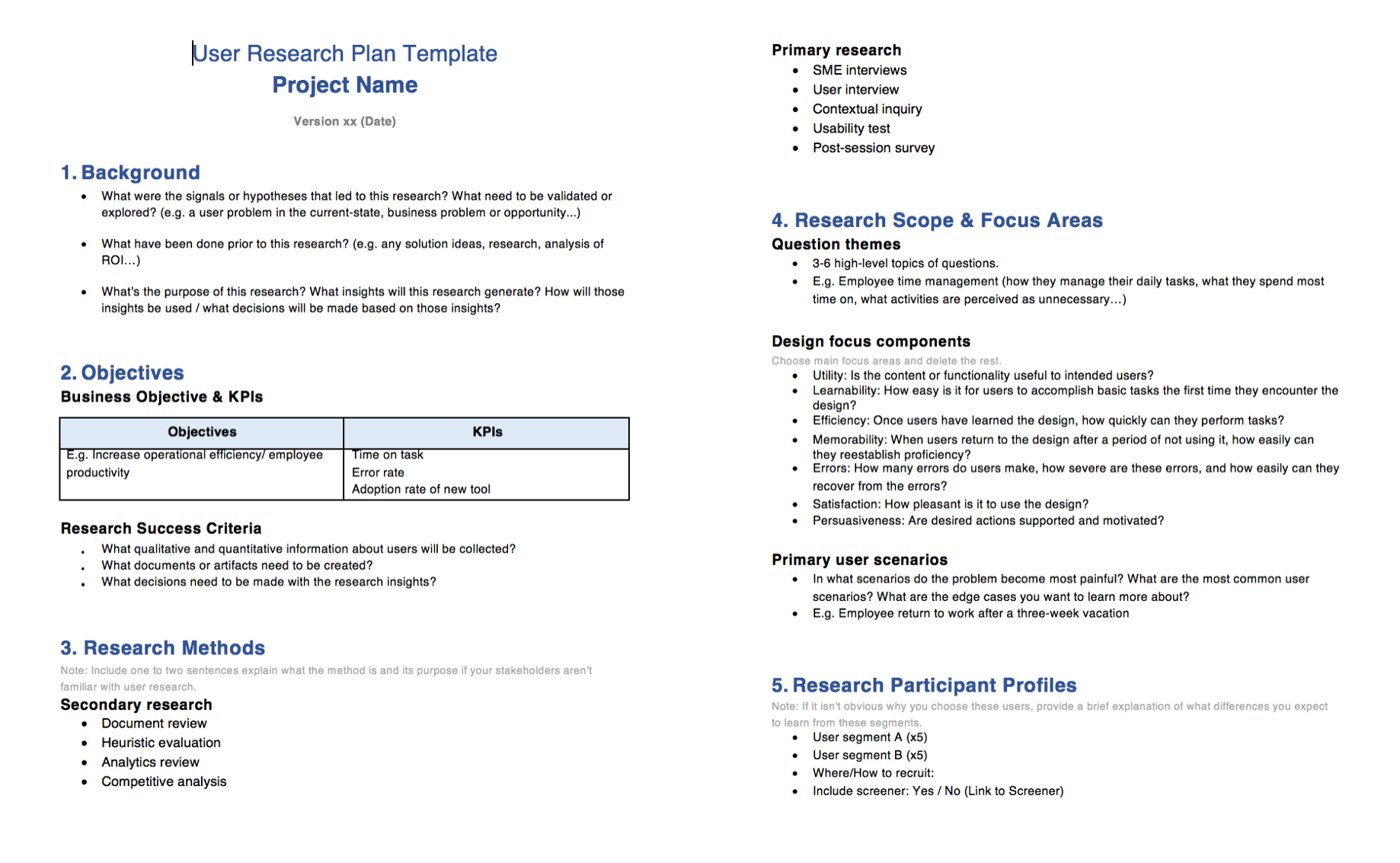 Detail Investigation Plan Template Nomer 49