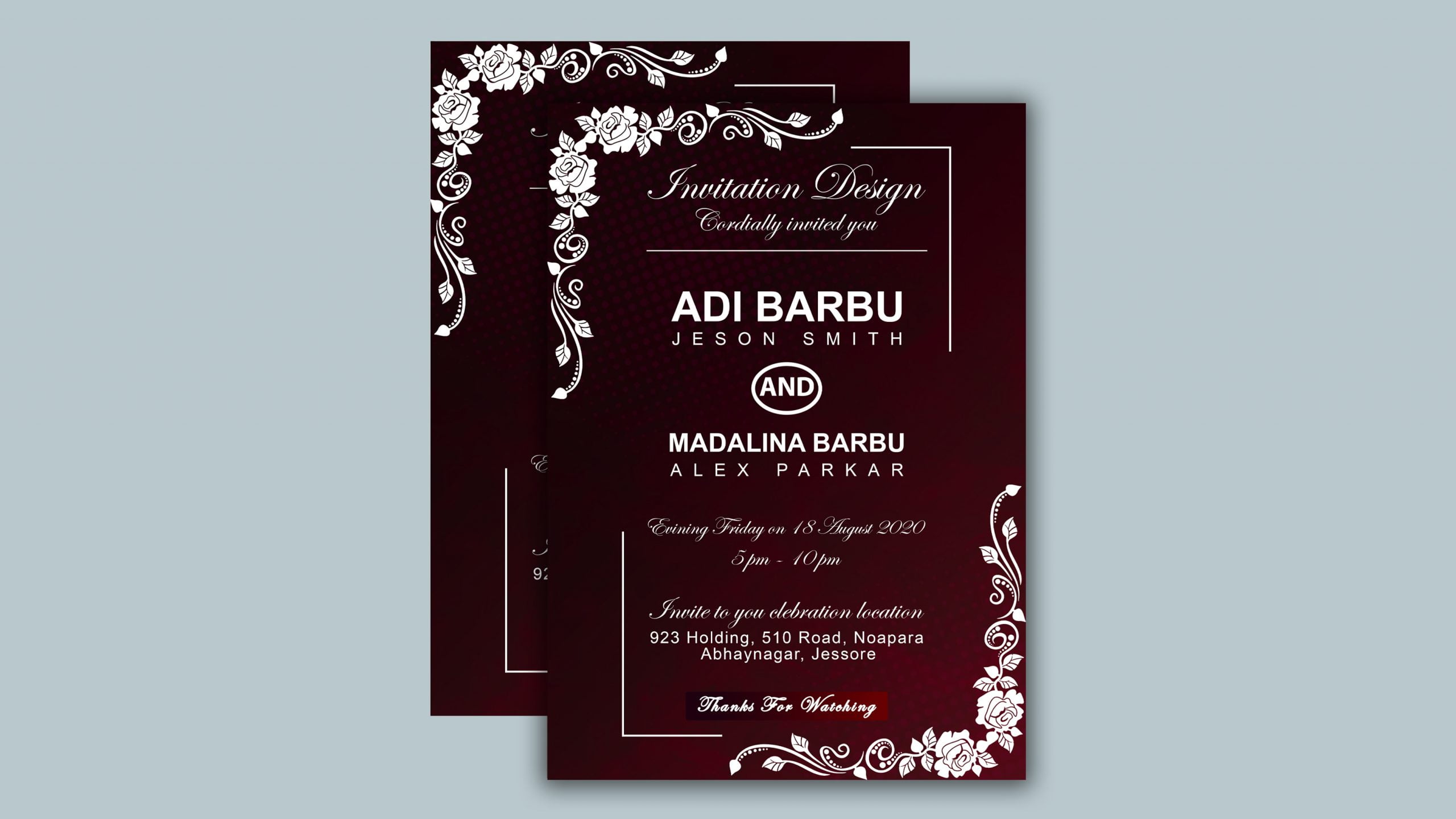 Detail Invitation Card Template Nomer 22