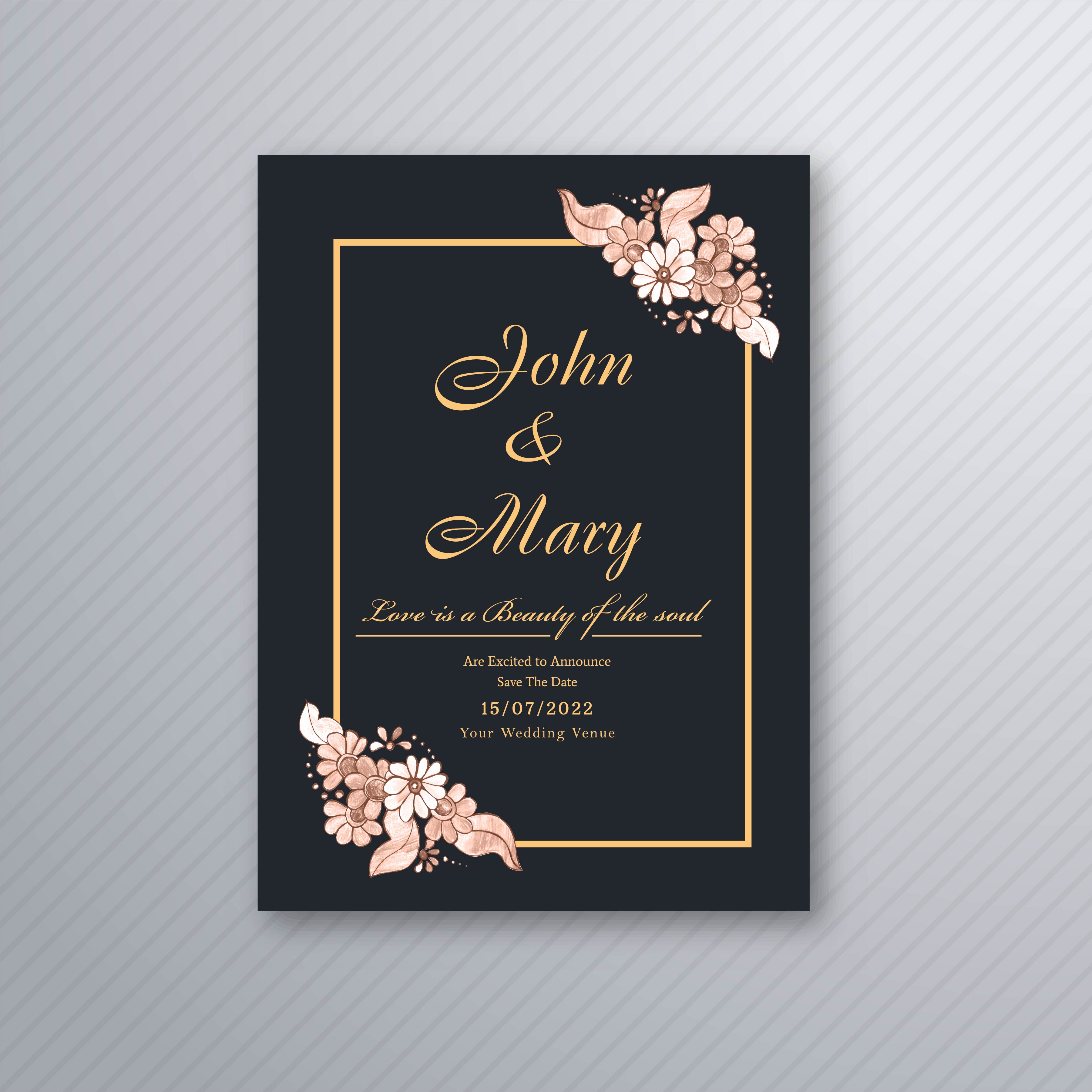 Detail Invitation Card Template Nomer 4