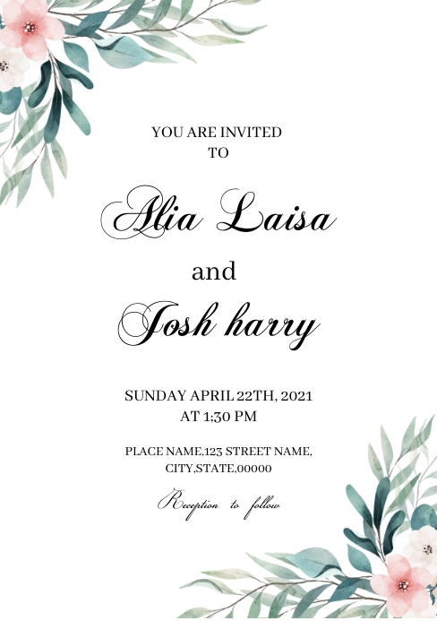 Detail Invitation Card Template Nomer 9