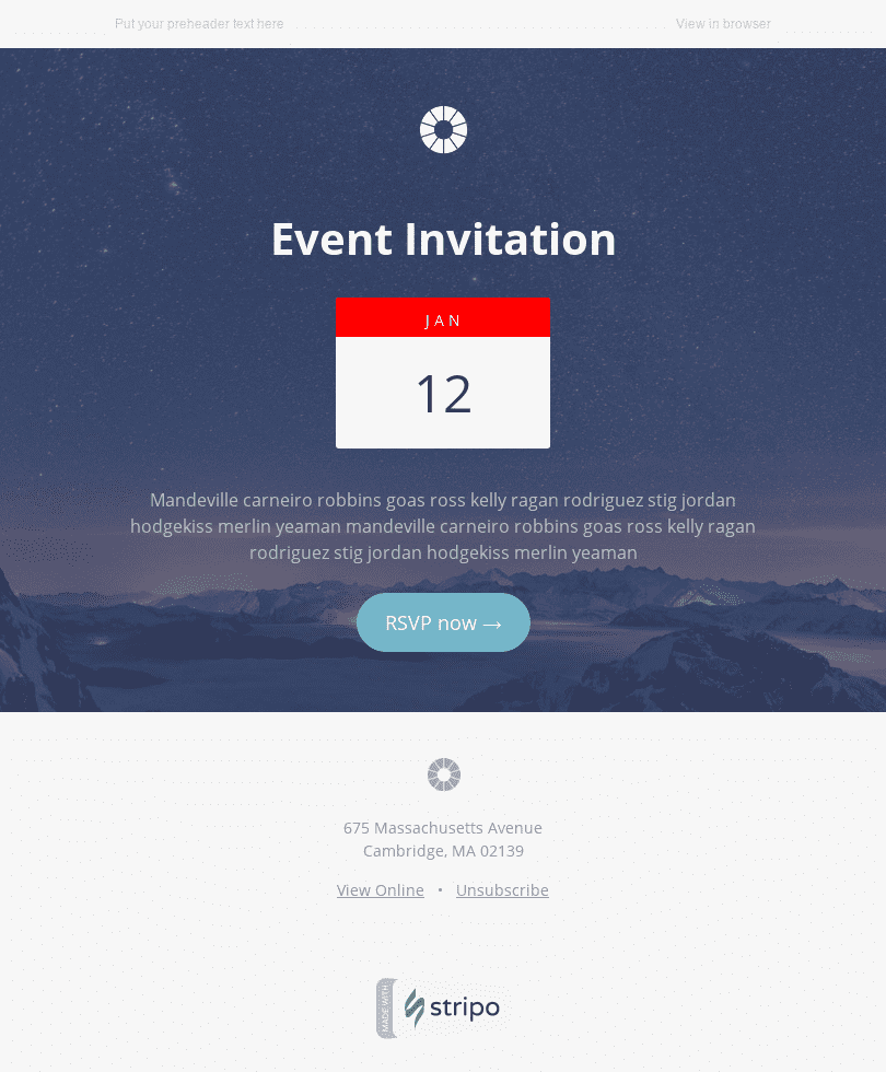 Invitation Email Template Html - KibrisPDR