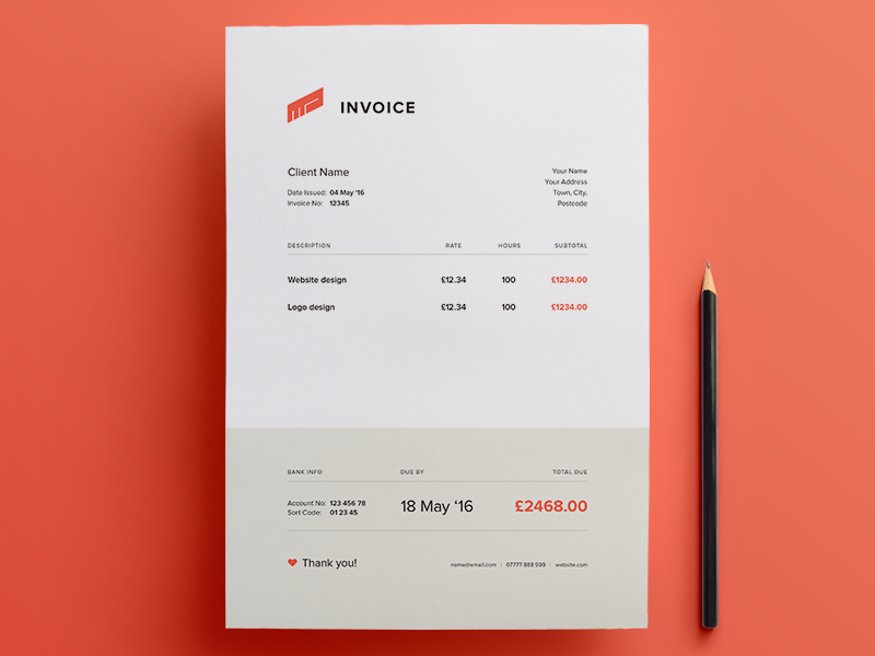 Detail Invoice Design Template Nomer 5