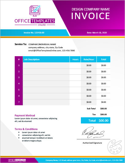 Detail Invoice Design Template Free Download Nomer 20